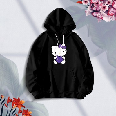 Premium Comfortable (Cutipy Cat-Black) Ladies winter hoodie